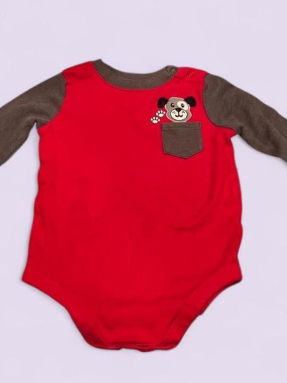 Garanimals Puppy Pocket Long-Sleeve Bodysuit | 24 Months